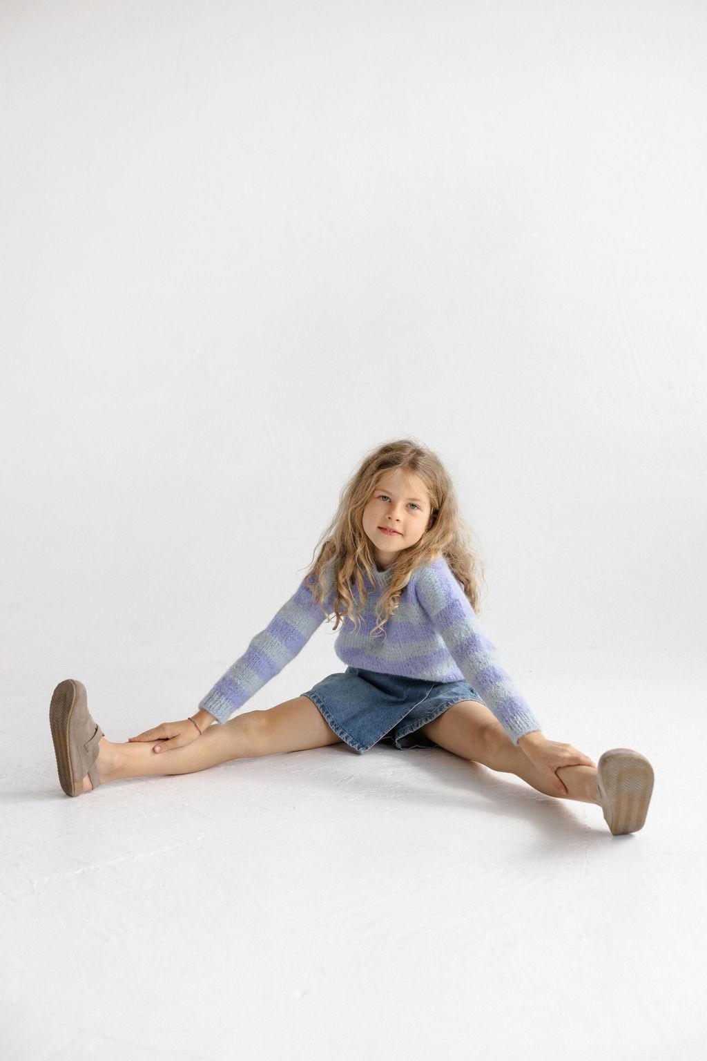 Handmade Alpaca And Silk Blend Knitted Kids' Sweater, Girl's Knit Pullover, Toddler Jumper