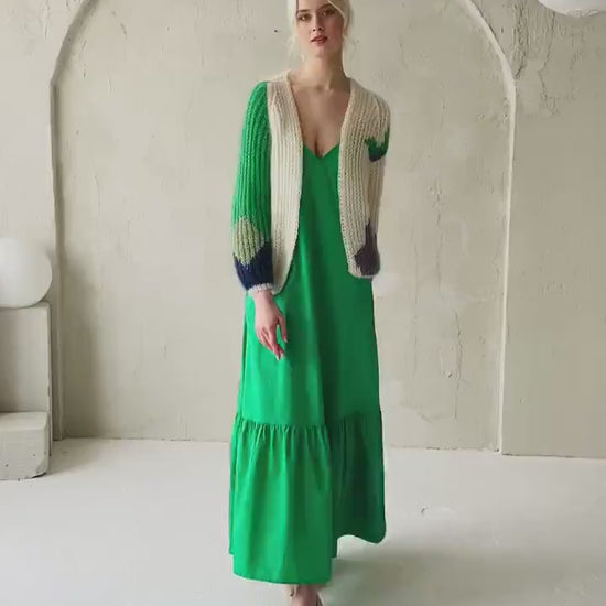 Cable Knit Mohair Cardigan