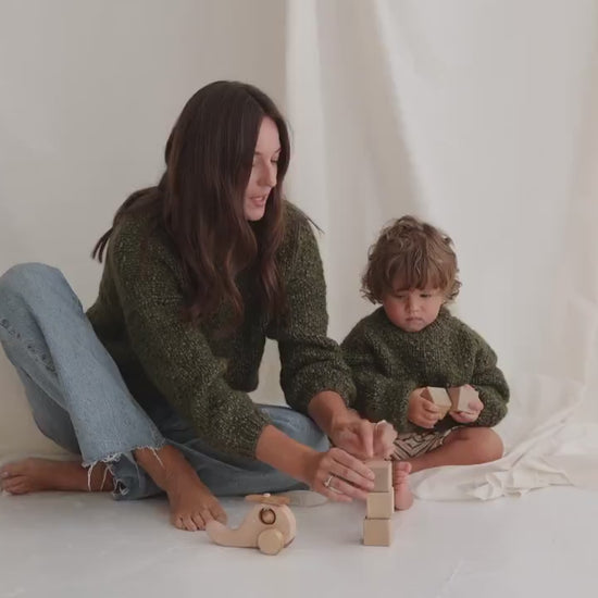 Matching Mommy and Me Cable Knit Sweaters, Olive Green Me & Mini Me Jumpers, Soft Mini Me Matching Toddler Pullover, Alpaca Mummy Son Jumper