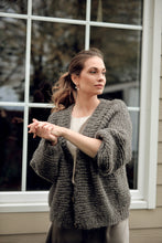 Load image into Gallery viewer, Gray Alpaca And Silk Blend Cardigan
