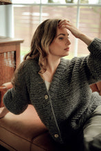 Load image into Gallery viewer, Gray Alpaca And Silk Blend Cardigan
