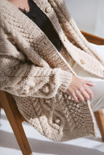 Load image into Gallery viewer, Beige Bottoned Chunky Knit Cardigan
