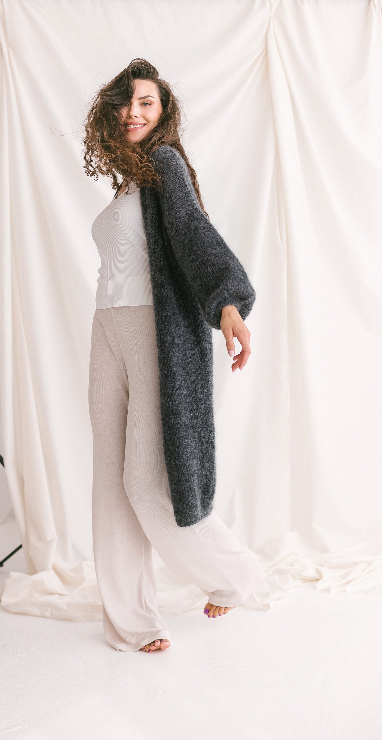 Long Mohair Cardigan