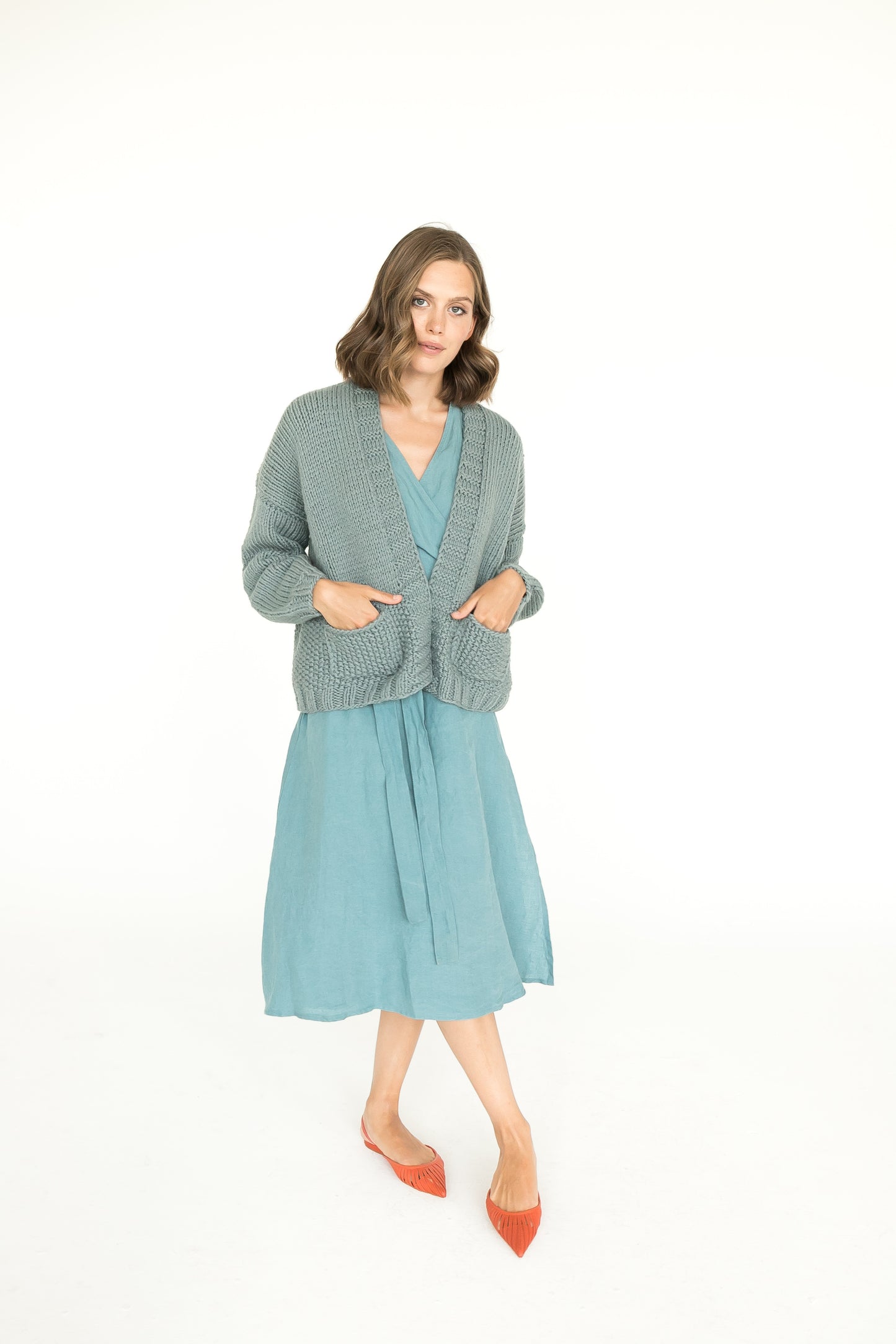 Chunky Knit Cardigan With Pockets