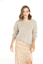 Load image into Gallery viewer, Light beige v neck sweater
