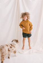 Load image into Gallery viewer, Cable knit yellow sweater
