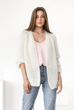 Load image into Gallery viewer, White mohair cardigan
