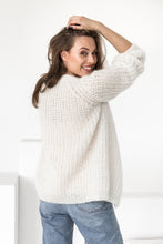 Load image into Gallery viewer, White mohair cardigan
