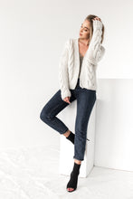 Load image into Gallery viewer, White Chunky Knit Cardigan 
