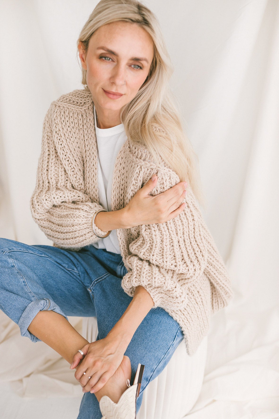 Chunky Rib Knit Cardigan