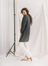 Load image into Gallery viewer, Dark Gray Chunky Knit Cardigan With Deep Pockets
