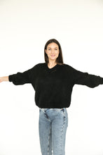 Load image into Gallery viewer, Alpaca and silk blend V neck jumper
