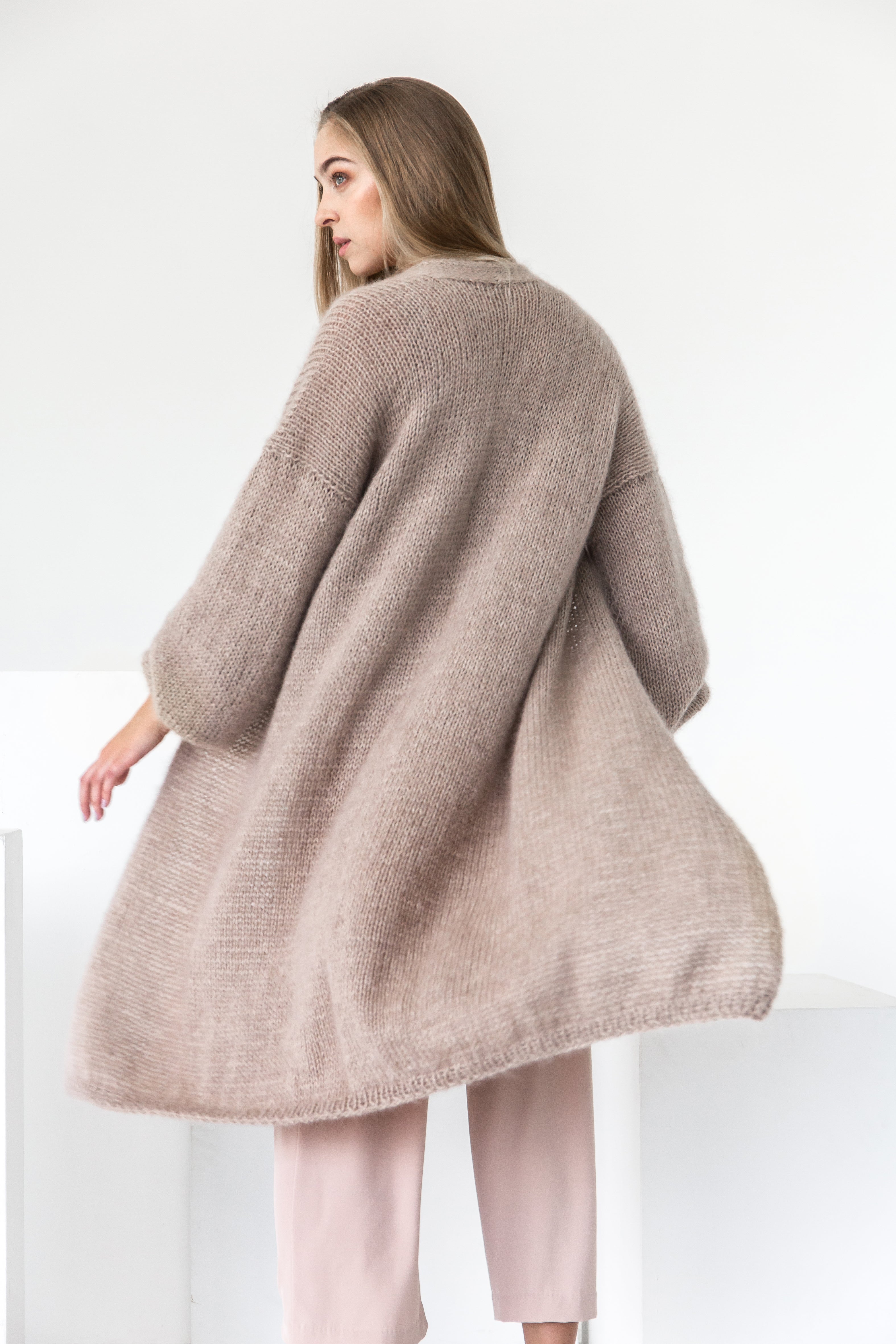 Mohair long clearance cardigan