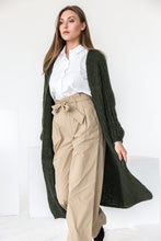 Load image into Gallery viewer, Green mohair cardigan
