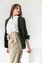 Load image into Gallery viewer, Green mohair cardigan
