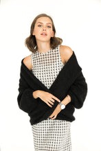 Load image into Gallery viewer, Black Mohair Cardigan
