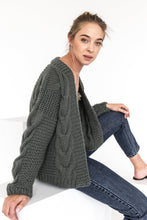 Load image into Gallery viewer, Green Chunky Knit Cardigan
