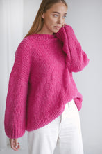 Load image into Gallery viewer, Cerise red oversized pullover
